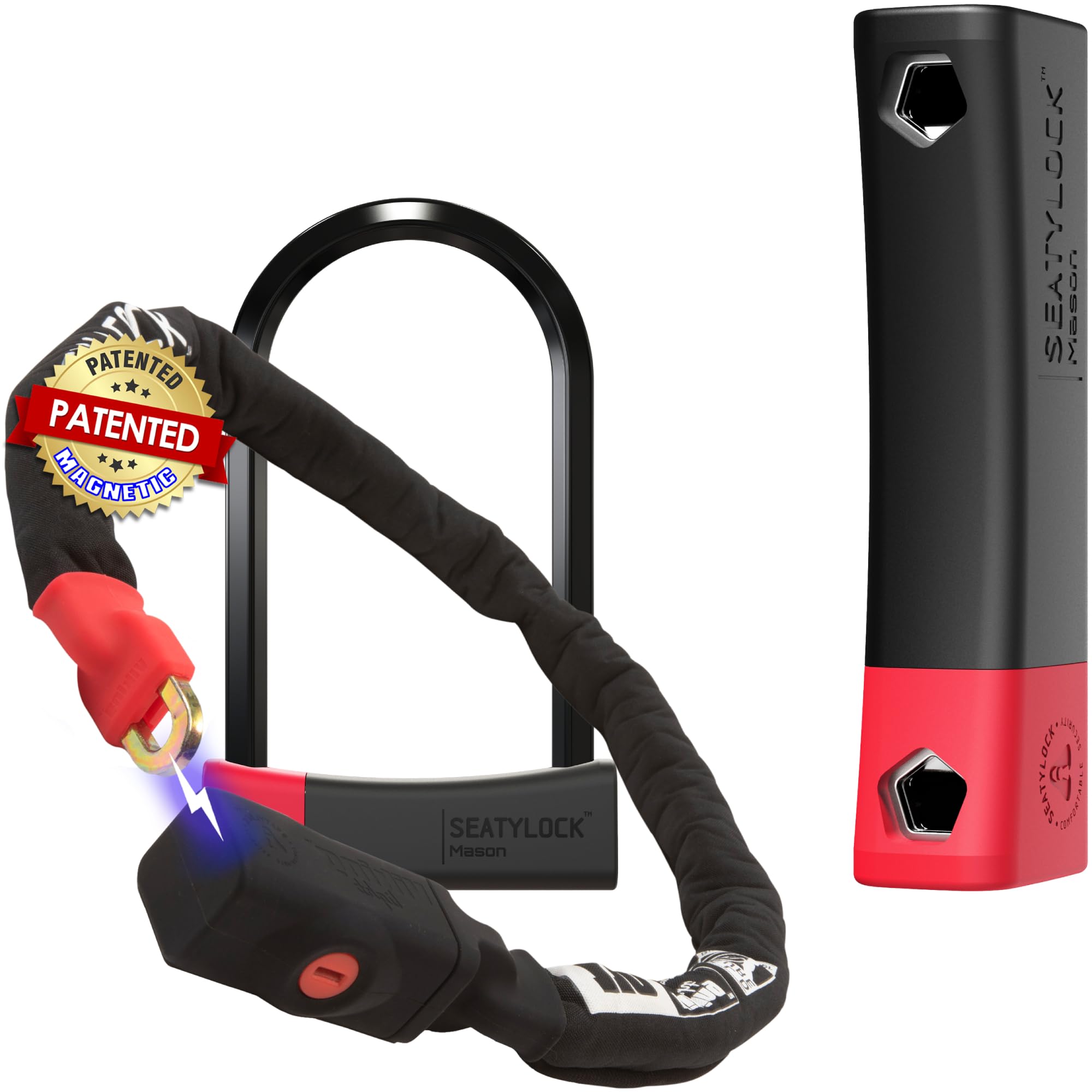 Amazon.com: Seatylock Viking Bike Chain Lock and Mason Bike U Lock